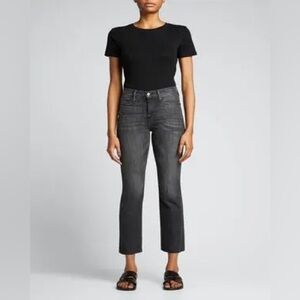 Frame Denim Dark Gray Straight Leg Jeans